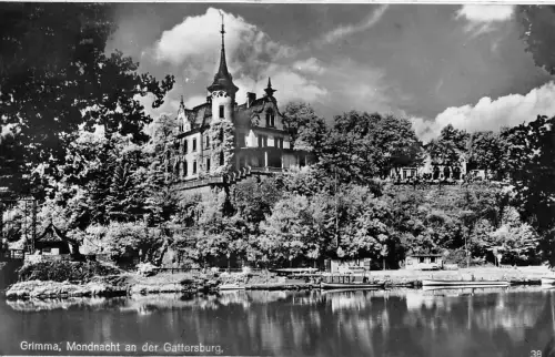Grimma Mondnacht an der Gattersburg feldpgl1942 187.262