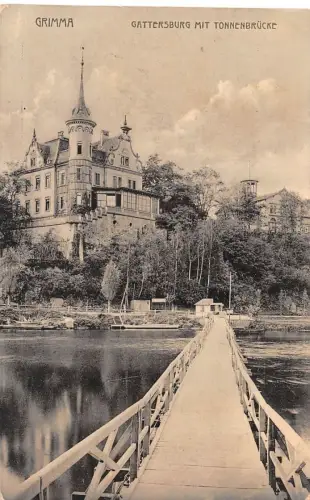 Grimma Gattersburg mit Tonnenbrücke gl1912 187.281
