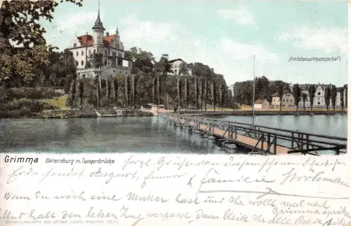 Grimma Gattersburg mit Tonnenbrücke gl1905 187.290