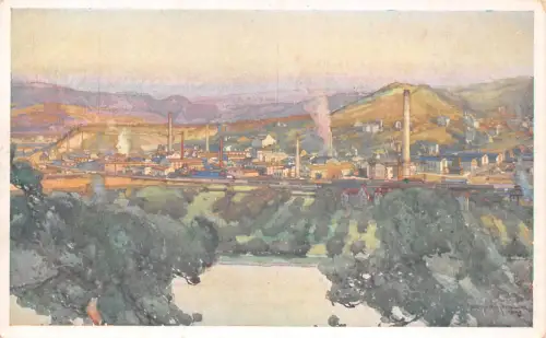 Aussig Georg Schicht AG Künstlerkarte ngl 187.344