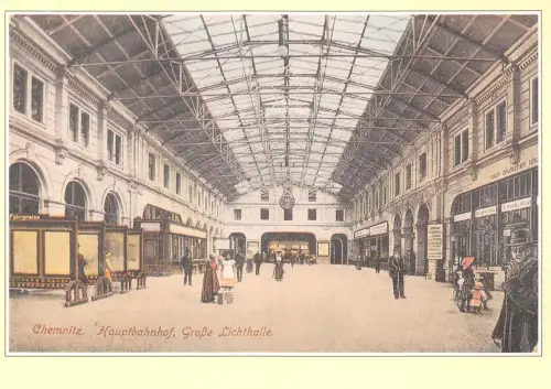 Chemnitz Hauptbahnhof Große Lichthalle ngl 187.078