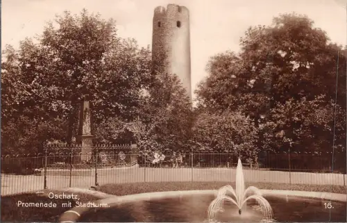 Oschatz Promenade mit Stadtturm ngl 187.375