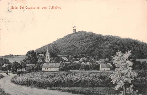 Collm bei Oschatz Panorama mit Collmberg gl1911 187.369