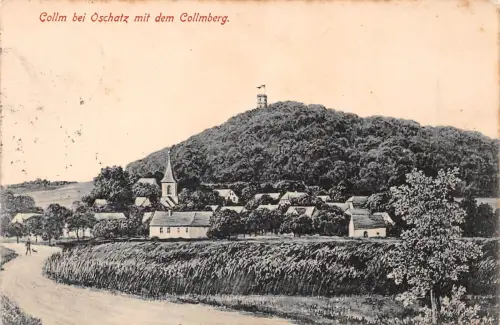 Collm bei Oschatz Panorama mit Collmberg bahnpgl 187.368