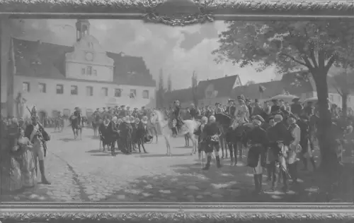 Belgern Friedrich der Große auf dem Marktplatz, Gemälde gl1909 187.414