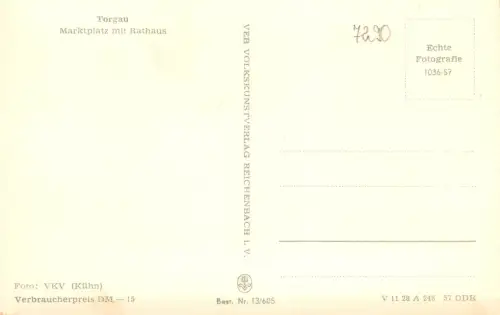 Torgau Marktplatz mit Rathaus ngl 187.437