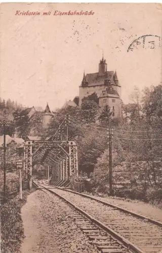 Kriebstein mit Eisenbahnbrücke gl1924 187.456