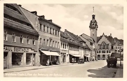 Waldheim i.Sa. Platz der Befreiung und Rathaus gl1955 187.504