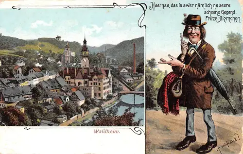 Waldheim i.Sa. Panorama Fritze Bliemchen ngl 187.518