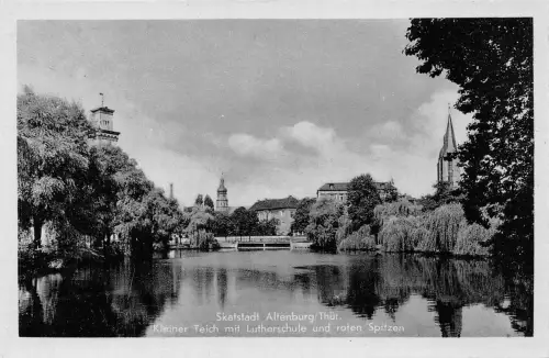Altenburg Kleiner Teich mit Lutherschule ngl 187.549