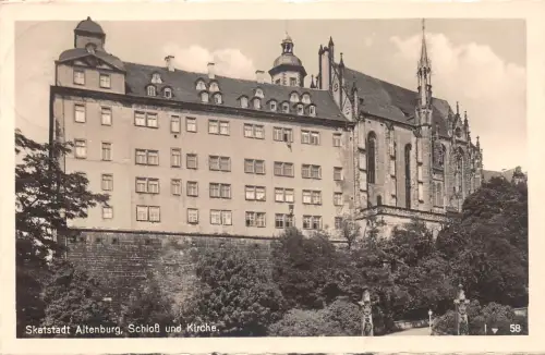 Altenburg Schloß und Kirche gl1950 187.544