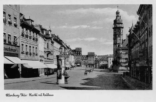 Altenburg Markt mit Rathaus ngl 187.558