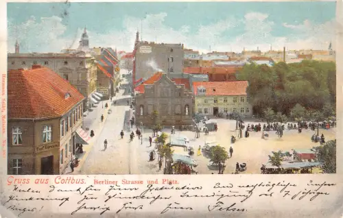 Cottbus Berliner Straße und Platz REPRINT ngl 187.601