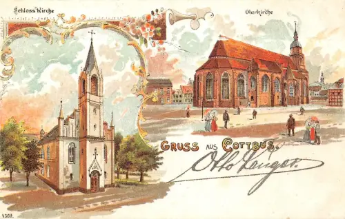 Cottbus Schloßkirche Oberkirche REPRINT ngl 187.598