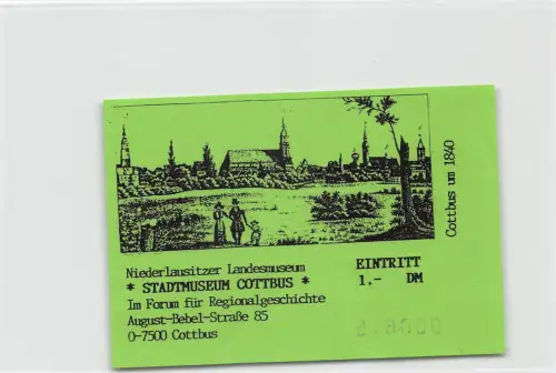 Cottbus Stadtmuseum 1 Eintrittskarte ngl 187.616