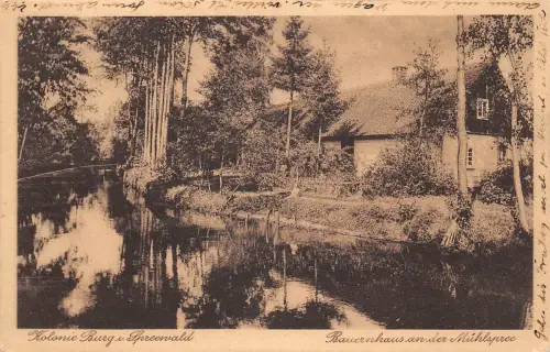 Burg (Spreewald) Bauernhaus an der Mühlspree gl1932 187.757