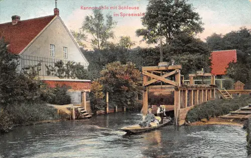 Kannomühle mit Schleuse im Spreewald bahnpgl1910 187.759