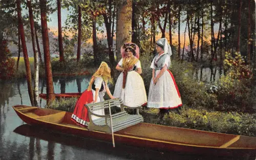 Leipe (Spreewald) Spreewälderinnen in Tracht gl1928 187.756
