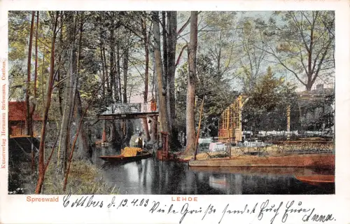 Lehde (Spreewald) Dorfstraße gl1903 187.822