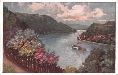 A Linz/Donau Donaupartie Künstlerkarte ngl 188.005