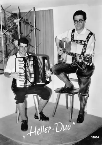 Autogrammkarte Heller Duo ohne Unterschrift ngl 188.071