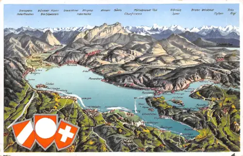 Landkarten-AK Bodensee ngl 188.085