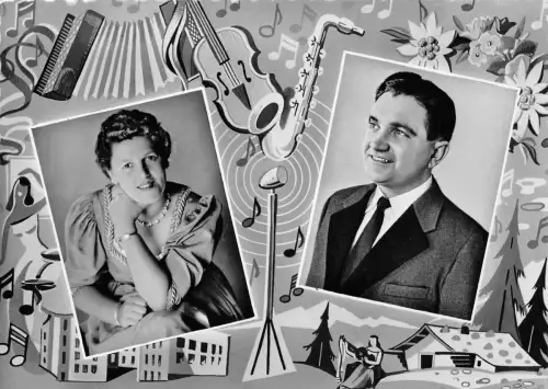 Autogrammkarte Geschwister Wegscheider Rückseitig mit Autogramm ngl 188.075