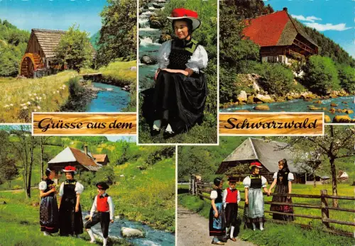 Schwarzwald Trachten Mehrbildkarte ngl 188.115