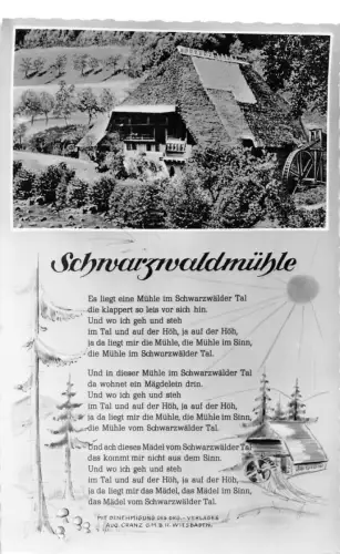 Liedkarte "Schwarzwaldmühle" gl1958 188.113