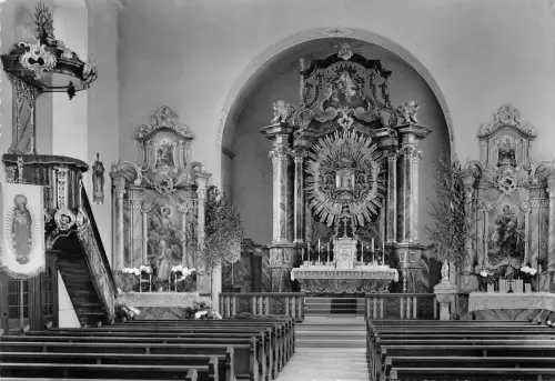 Höchstberg Innenansicht der Pfarrkirche ngl 188.129