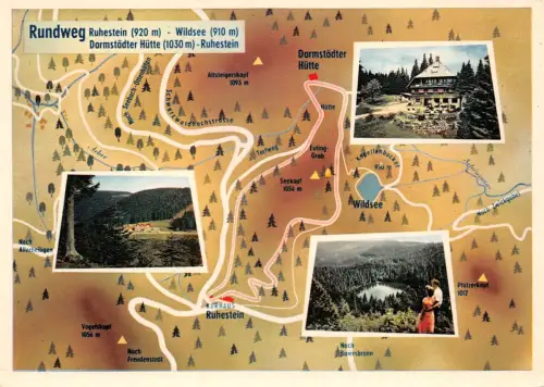 Seebach im Schwarzwald Darmstädter Hütte Landkarten-AK ngl 188.153