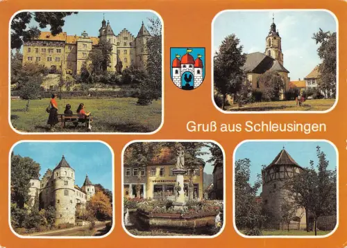 Schleusingen Mehrbildkarte gl1989 188.186
