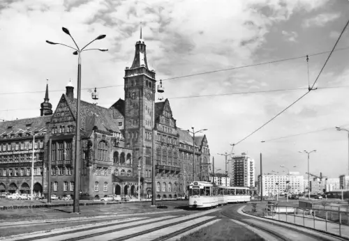Karl-Marx-Stadt Blick zum Rathaus ngl 188.227