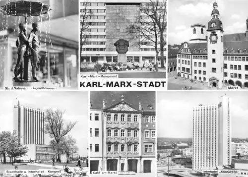 Karl-Marx-Stadt Mehrbildkarte ngl 188.229