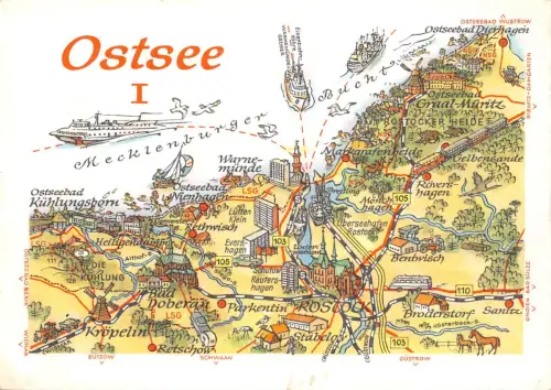 Landkarten-AK Ostsee I ngl 188.258