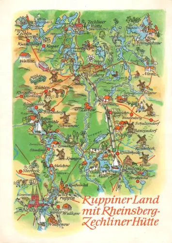 Landkarten-AK Insel Rügen ngl 188.266