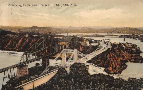 CDN St. John Reversing Falls and Bridges gl1904 188.286