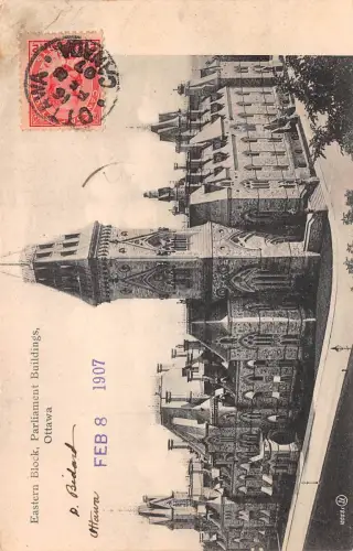 CDN Ottawa Eastern Block, Parliament Buildings gl1907 188.363