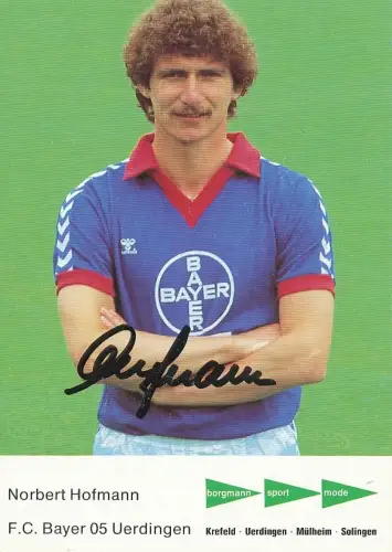 Fußball: Bayer Uerdingen Norbert Hofmann 112.718