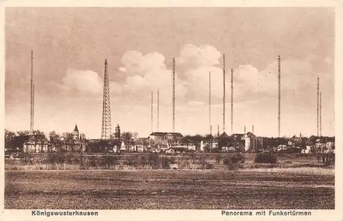 Königswusterhausen Panorama mit Funkertürmen ngl 172.502