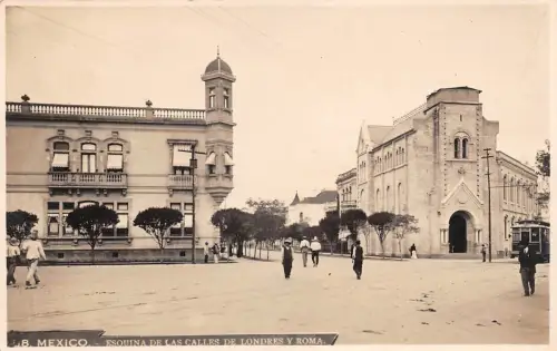 Mex Mexico City Esquina de las Calles de Londres y Roma Fotokarte ngl 188.508