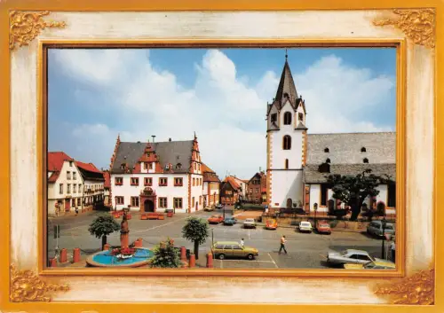 Groß-Umstadt Rathaus und Kirche ngl 188.720