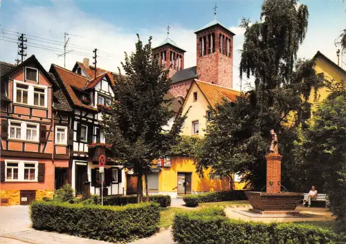 Bensheim a.d.B. Brunnen Archivkarte Metz-Verlag ngl 188.744