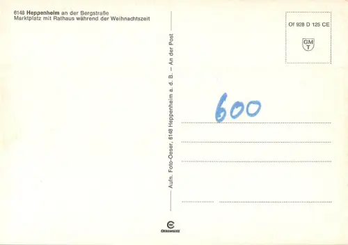 Heppenheim a.d.B.Marktplatz mit Rathaus ngl 188.795