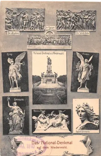 Niederwald National-Denkmal Mehrbildkarte ngl 188.863