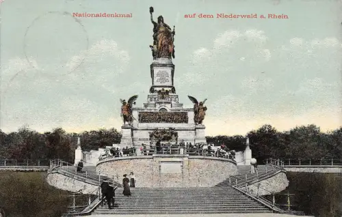 Rüdesheim a.R. Nationaldenkmal Niederwald gl1910 188.854