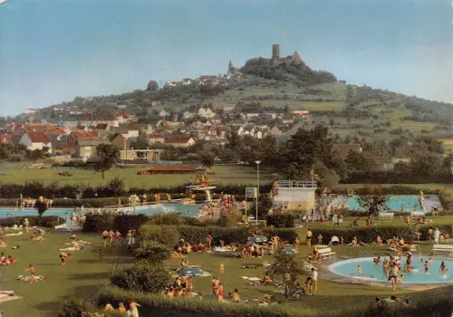 Krofdorf-Gielberg Blick zur Burg Gleiberg Archivkarte Metz-Verlag ngl 188.879