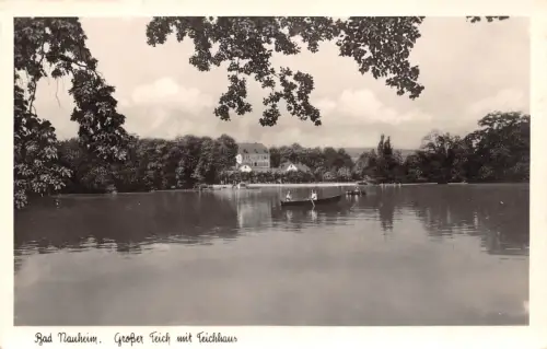 Bad Nauheim Großer Teich mit Teichhaus ngl 188.891