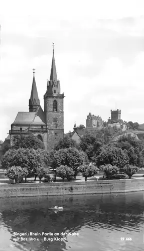 Bingen a.R. Partie an der Nahe mit Basilika ngl 188.995