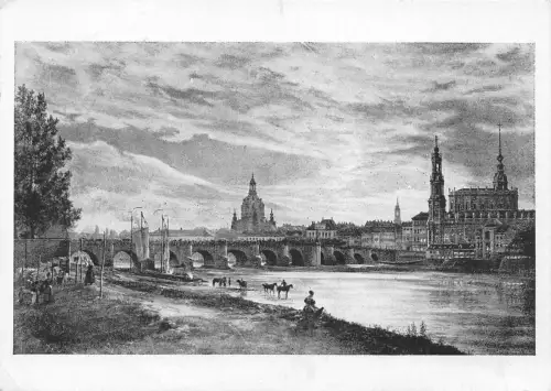 Dresden im Mondschein Künstlerkarte ngl 189.124